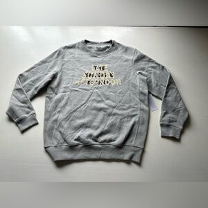 Late Sunday Afternoon Sweatshirt Men's Size L Gray Crew Neck Logo Solid New NWT